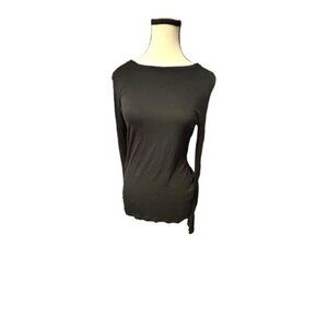 Womens Banana Republic Longsleeve with Fau Wrap Keyhole Back Small